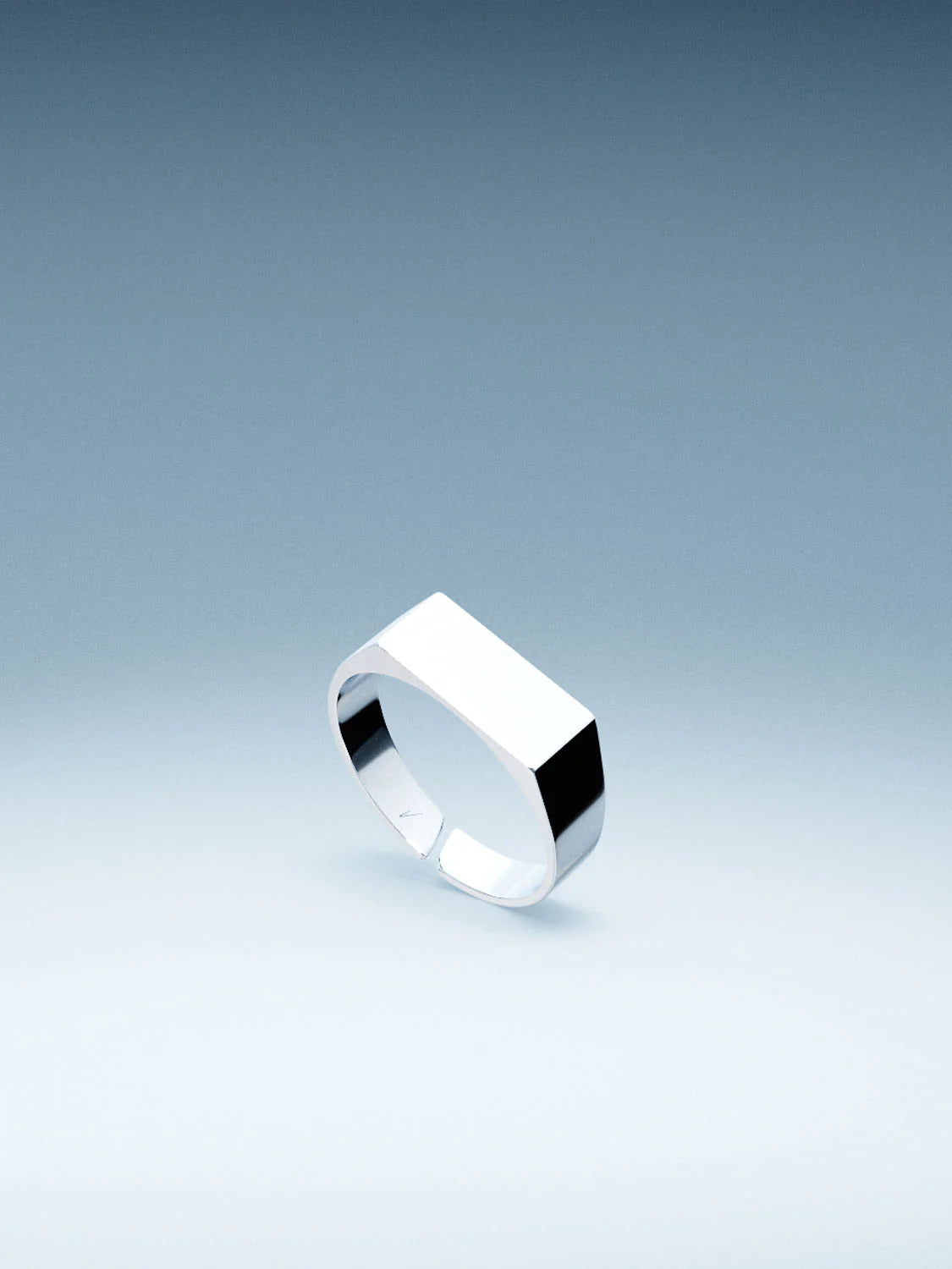 Adjustable Signet Silver Ring